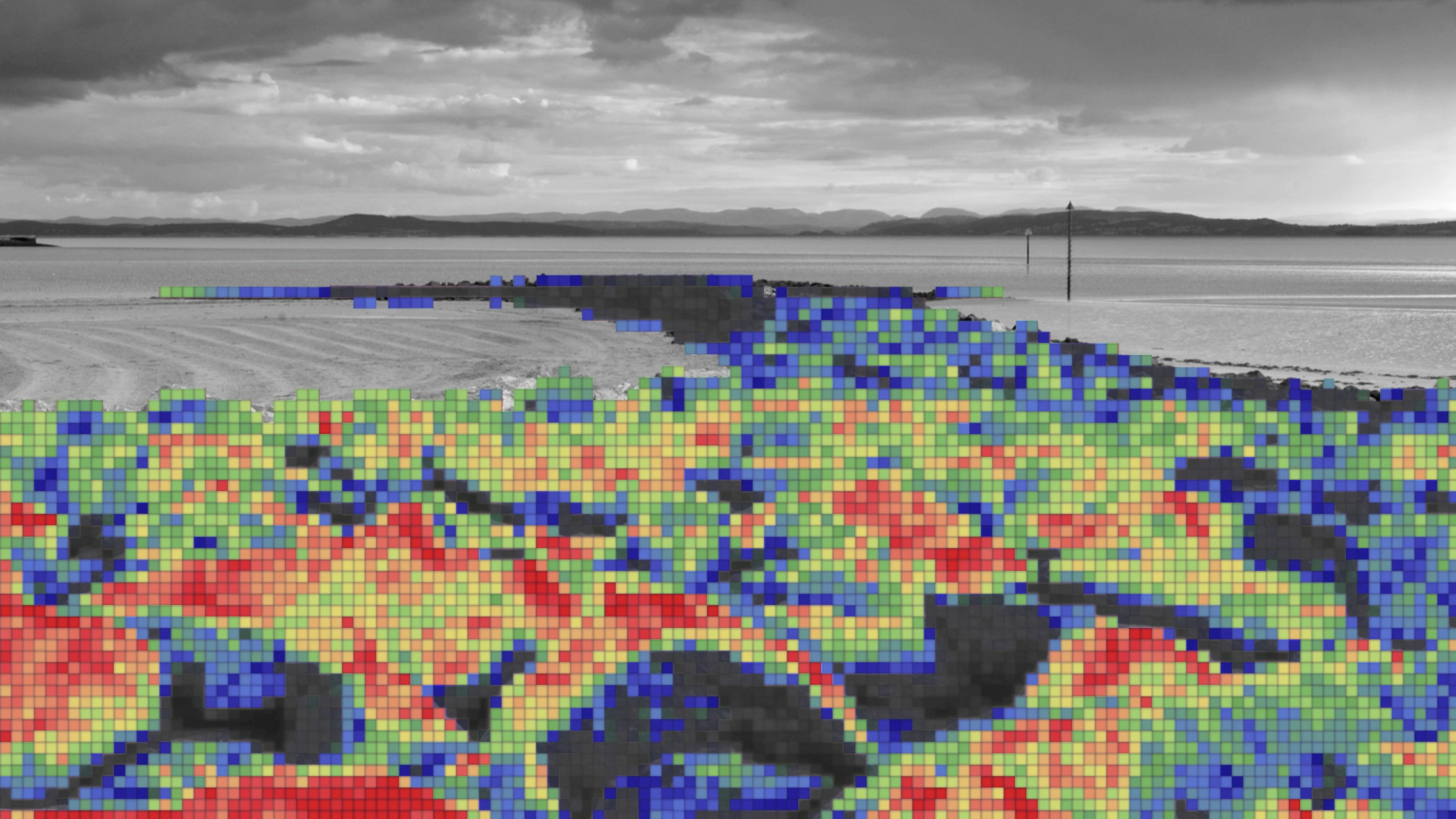 A screenshot taken from the film Modelling Morecambe bay
